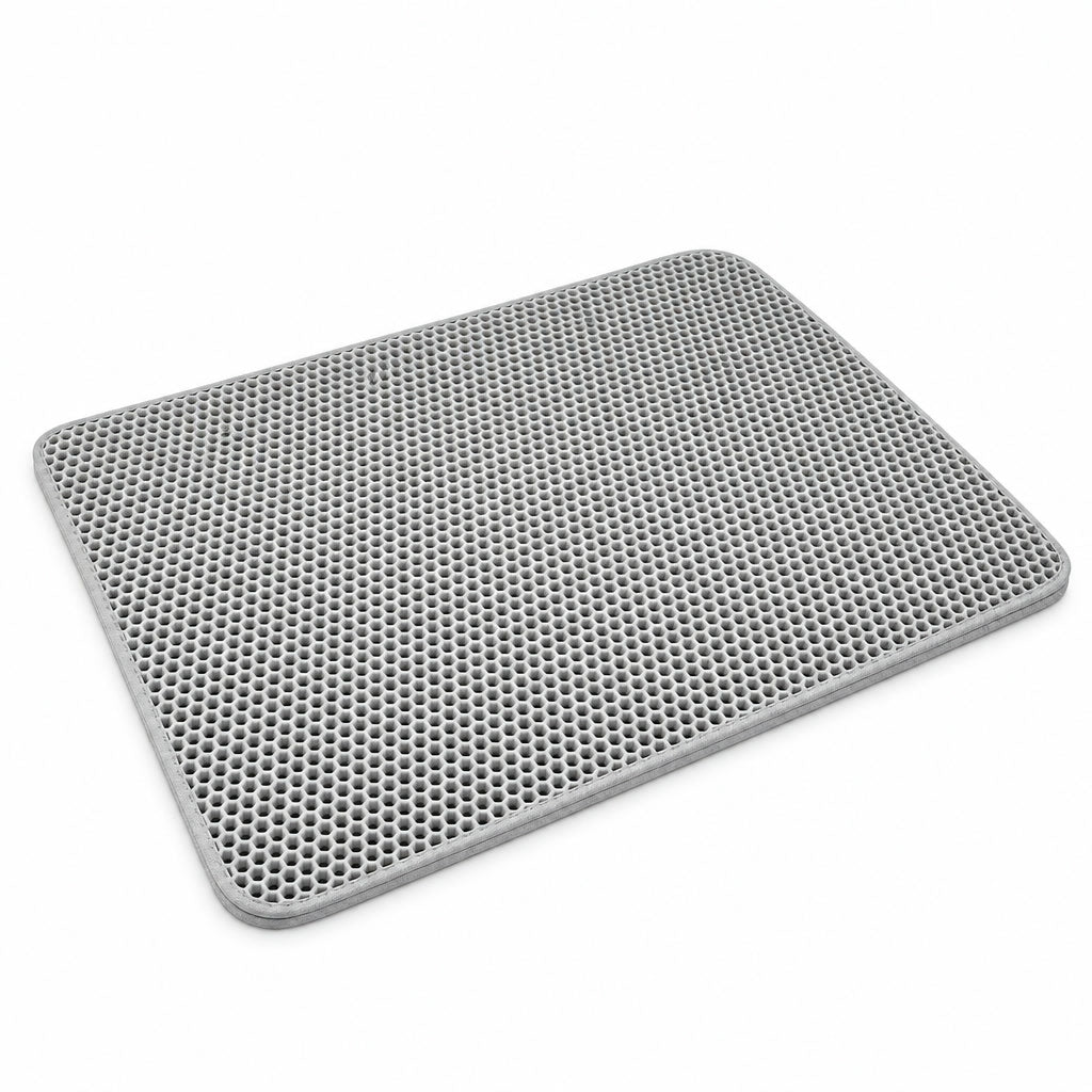 Alfombrilla atrapa-arena para gatos · Gris