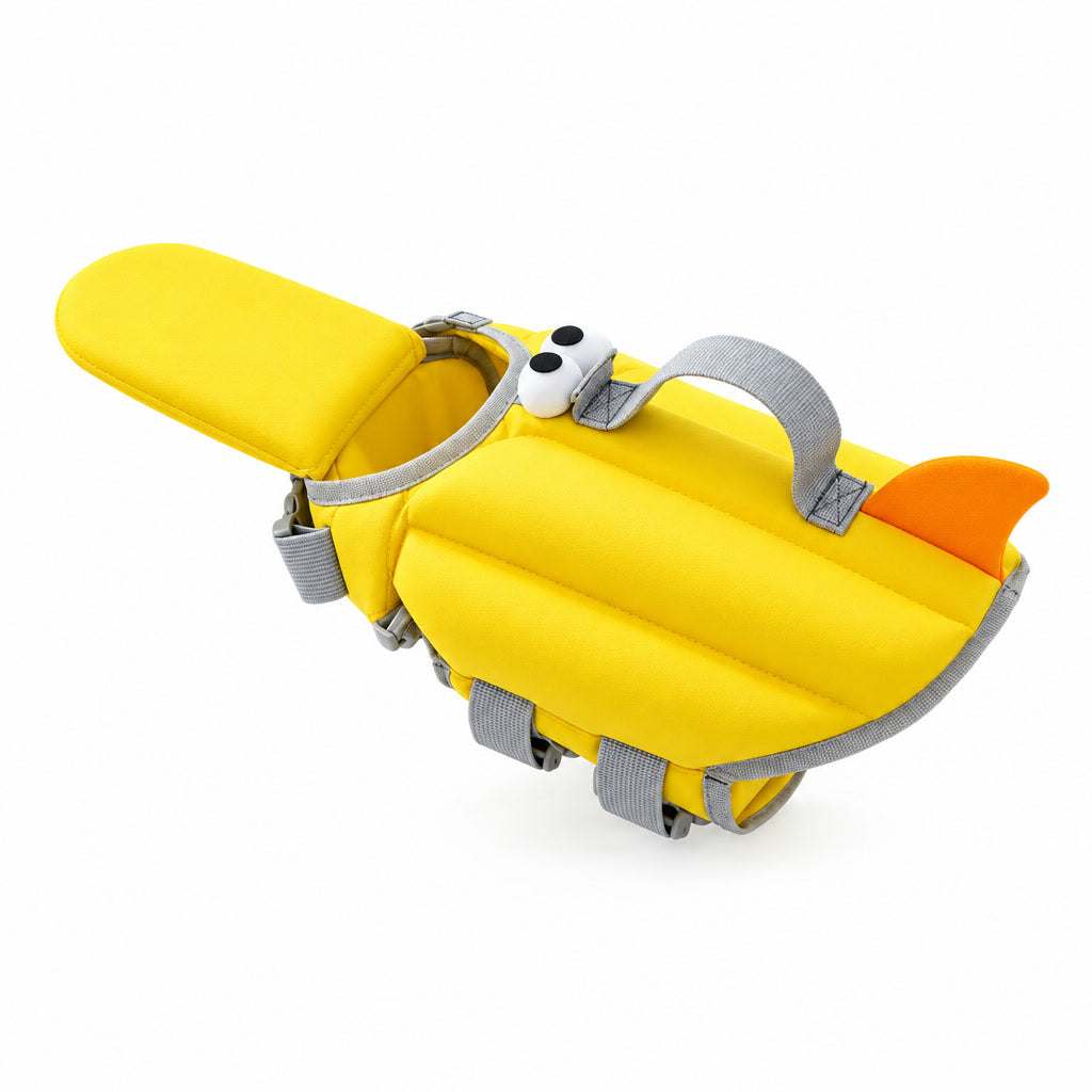 Chaleco salvavidas para perros con forma de patito
