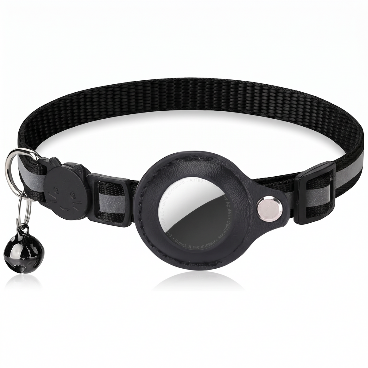 Collar para gatos con soporte para AirTag · Negro