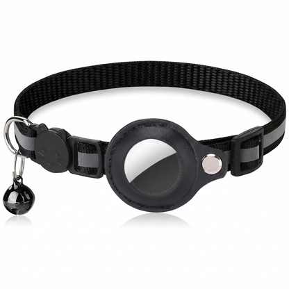 Collar para gatos con soporte para AirTag · Negro