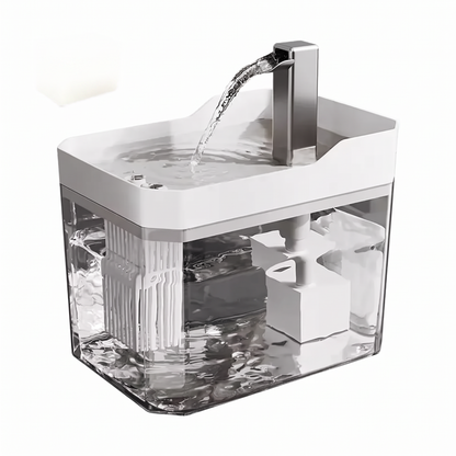 Fuente de agua para gatos de 1,5 L · Blanca