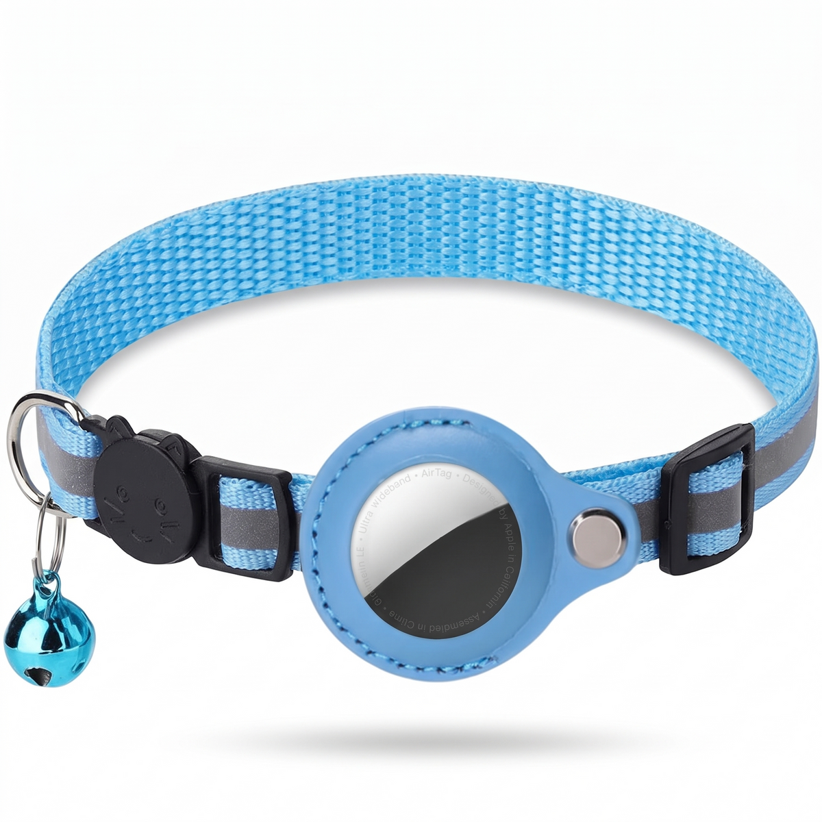 Collar para gatos con soporte para AirTag · Azul