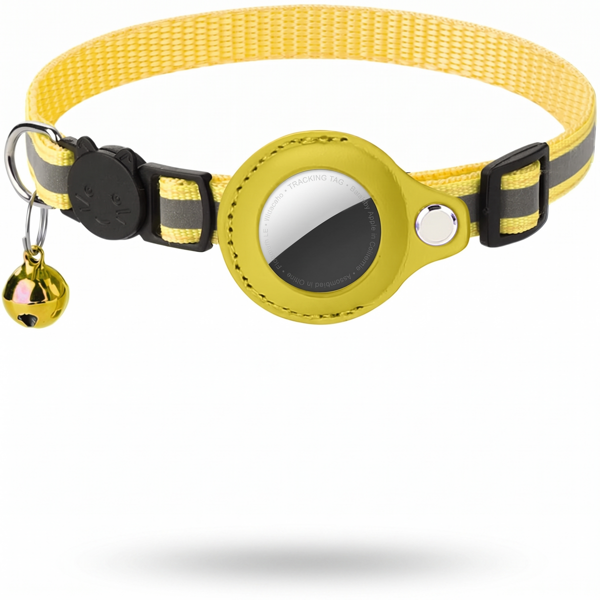 Collar para gatos con soporte para AirTag · Amarillo