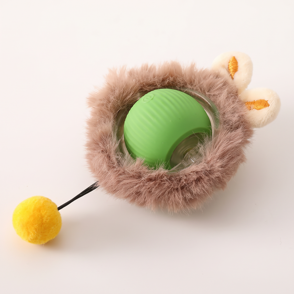 Pelota interactiva automática para gatos · Nido de peluche · Verde