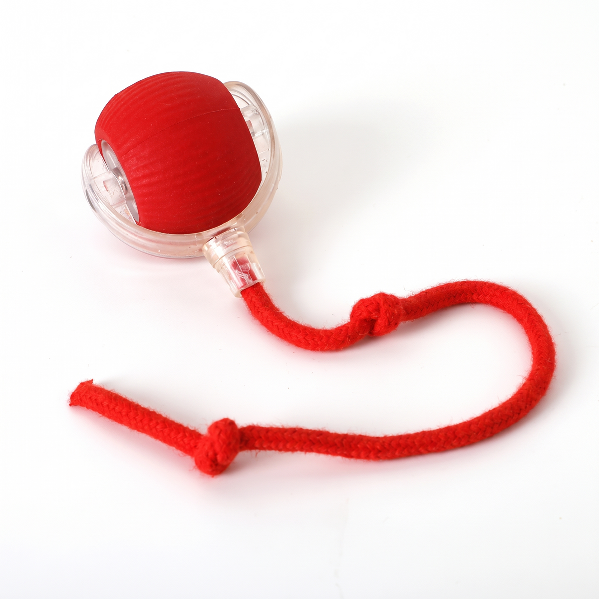 Pelota interactiva automática para gatos · Con cuerda · Rojo