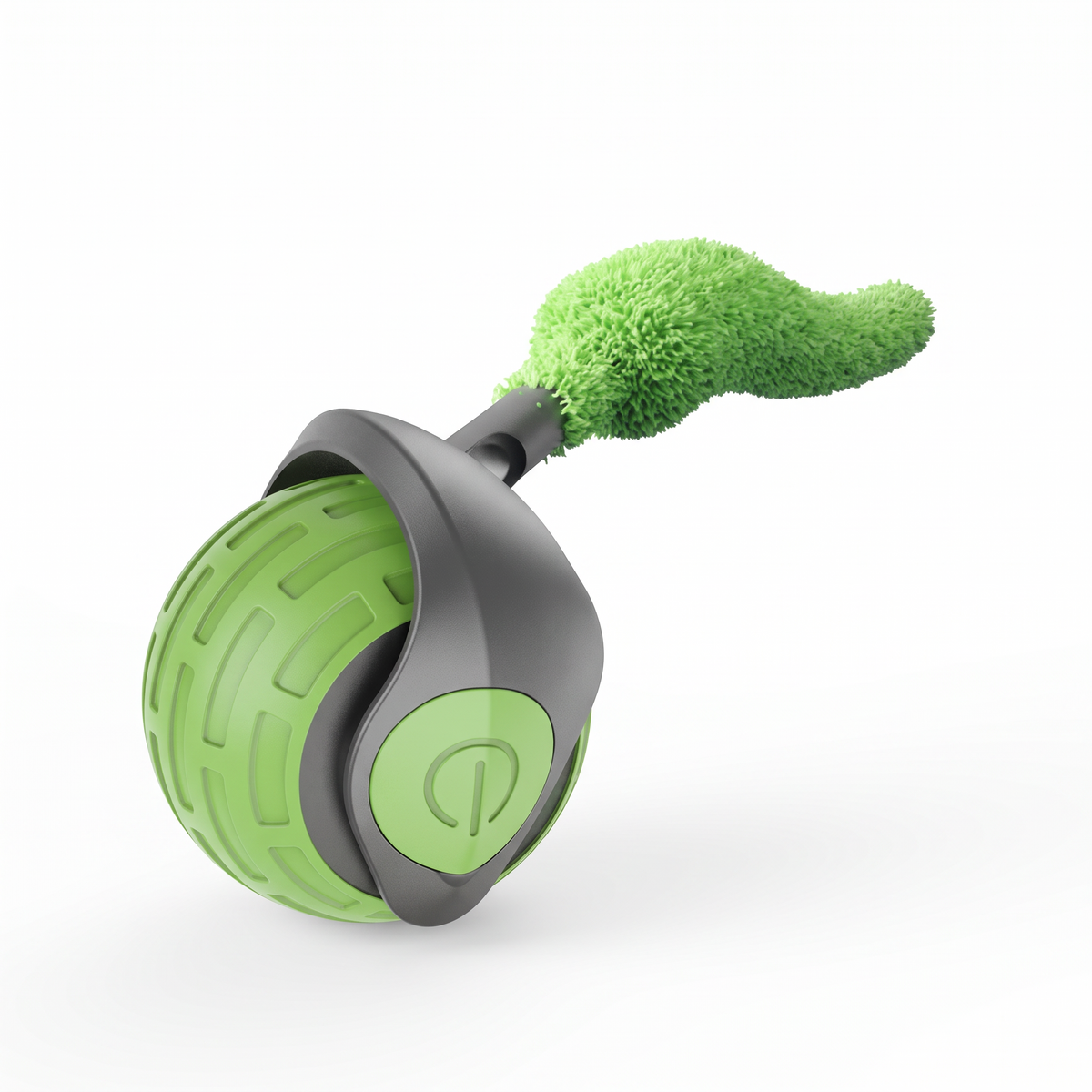 Pelota interactiva automática para gatos · Con cola · Verde